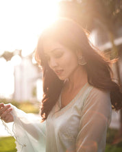 Piya Green Organza Suit Set