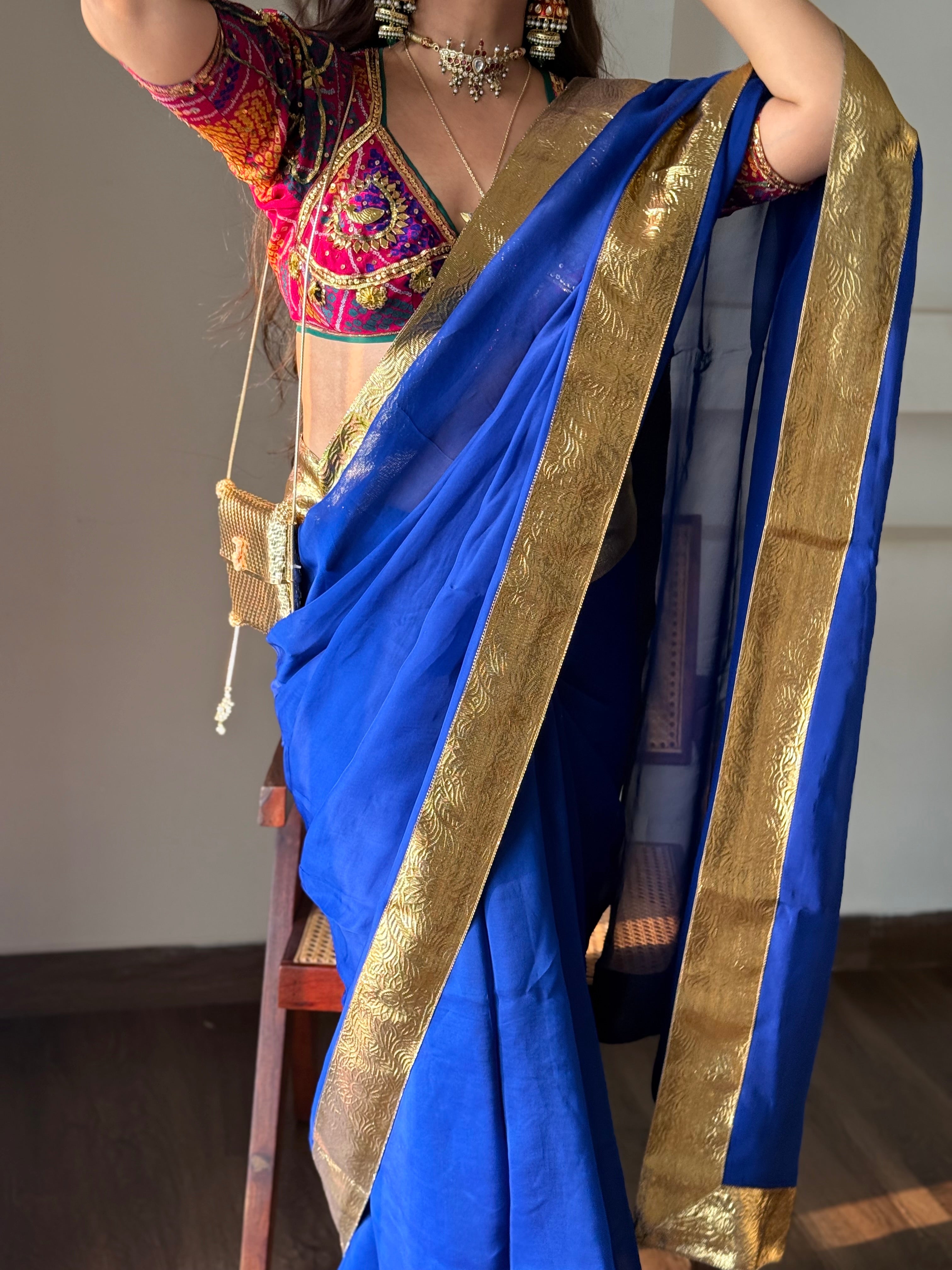 Gulabi Bandhej Matasya Aangi Saree set