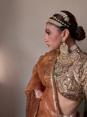 Bhuri Pure Mul Chandri Lehenga Set