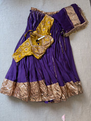 Purple Pure Chanderi Silk Lehenga set