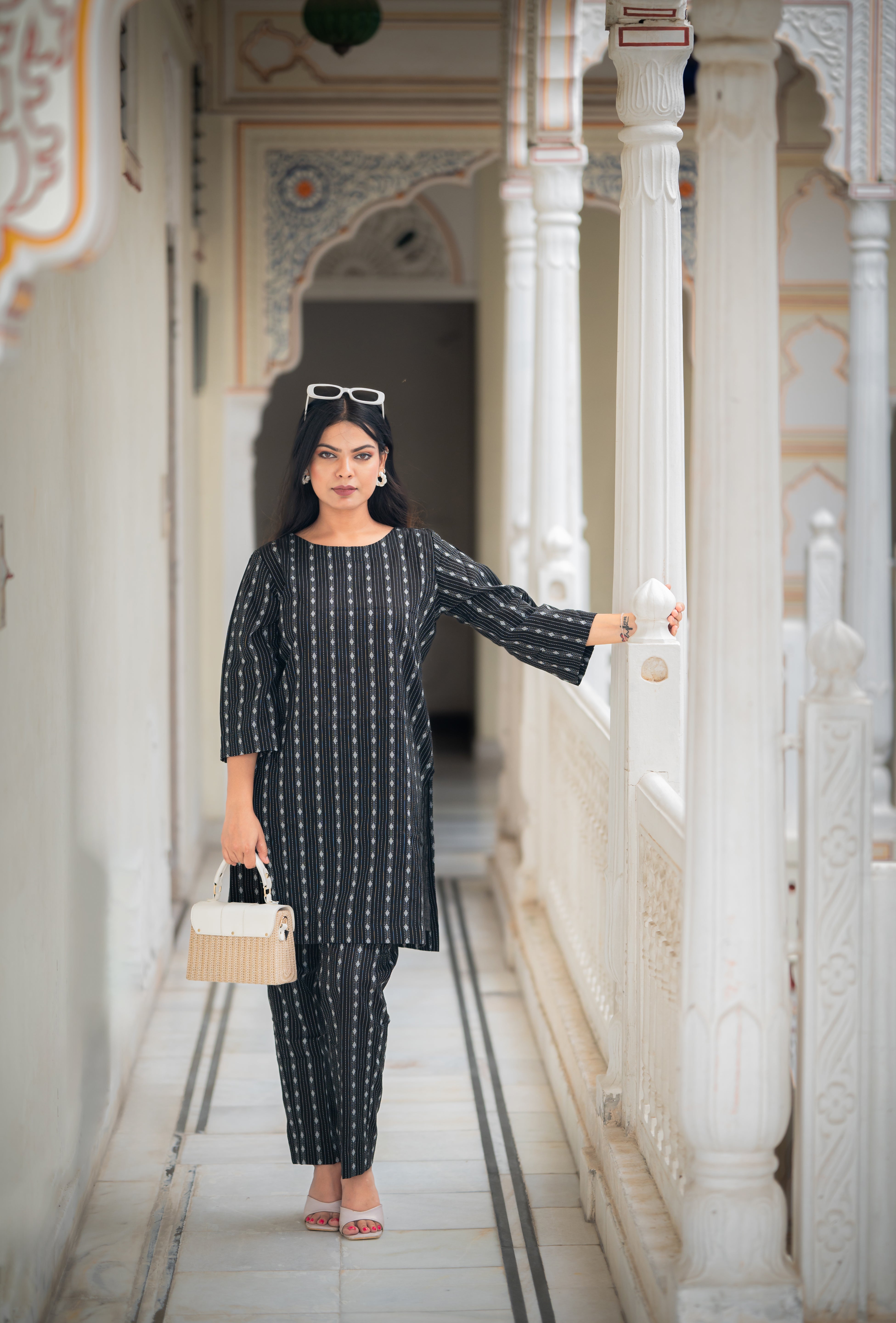 Black Kantha Co-Ord Set