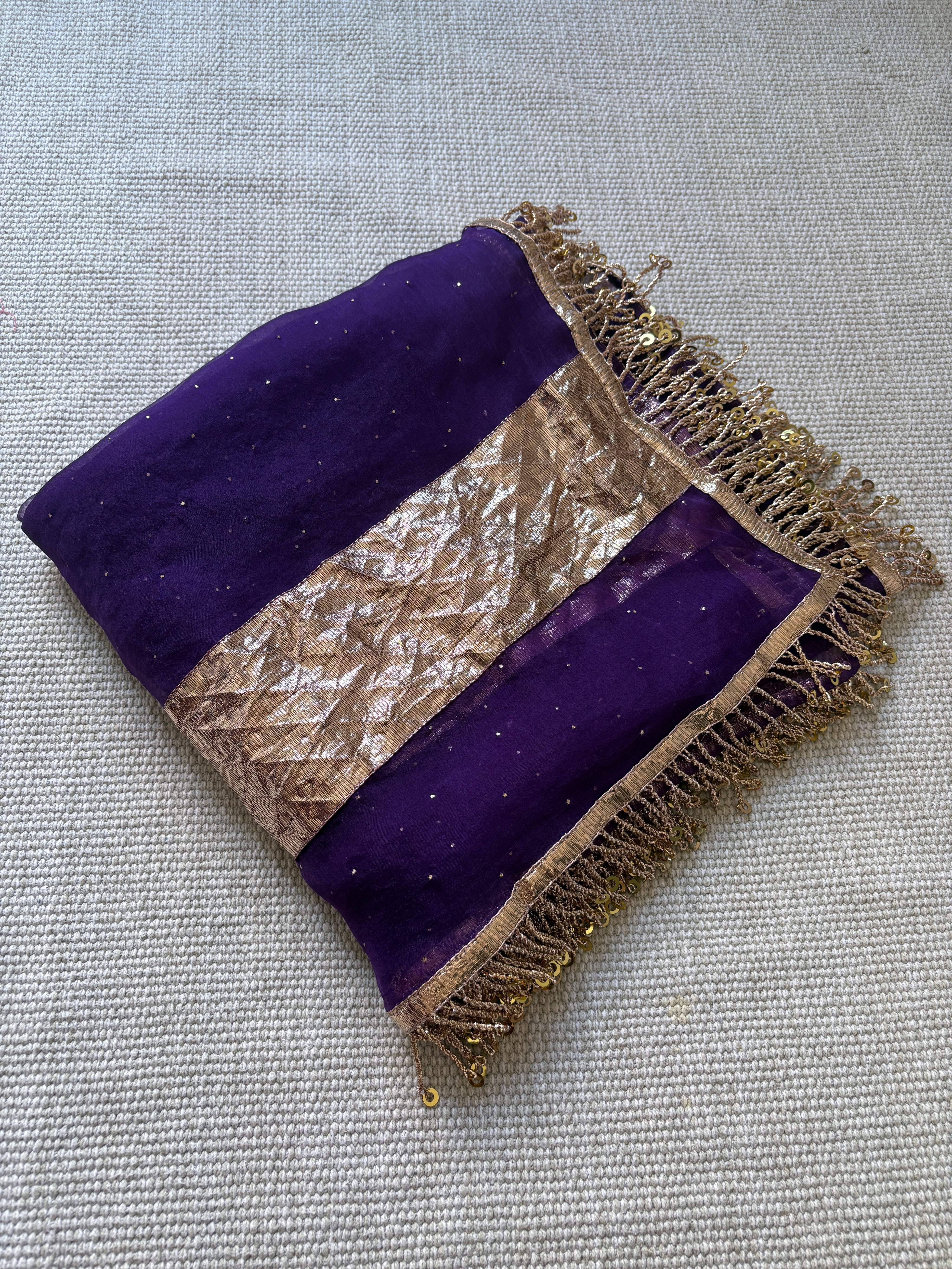 Vidya Pure Organza Lamphi with Latkan Dupatta