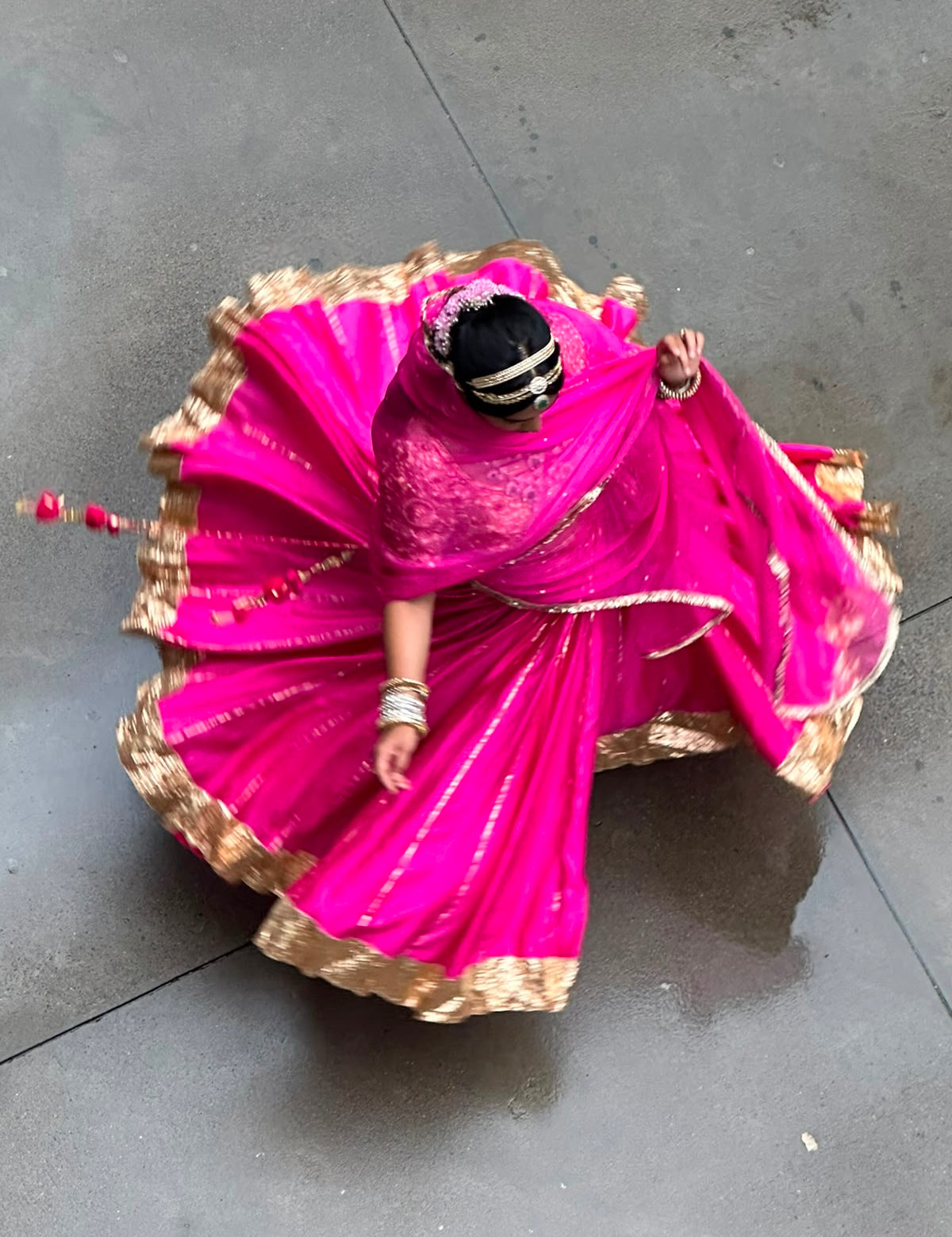 Pure Mul Chanderi silk 100 Kali lehenga with Charkhi Gota and copper Lamphi border — Chatak Lehenga by House of Baisa
