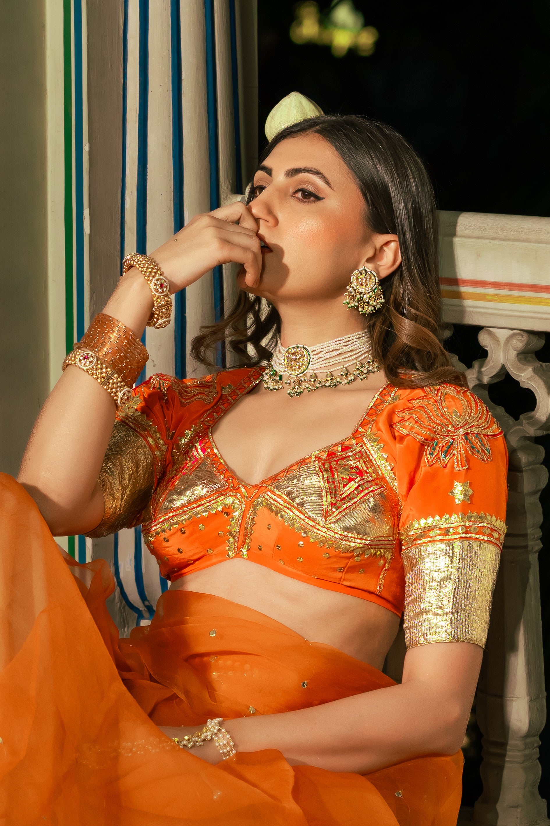 Lotus Aangi Saree set