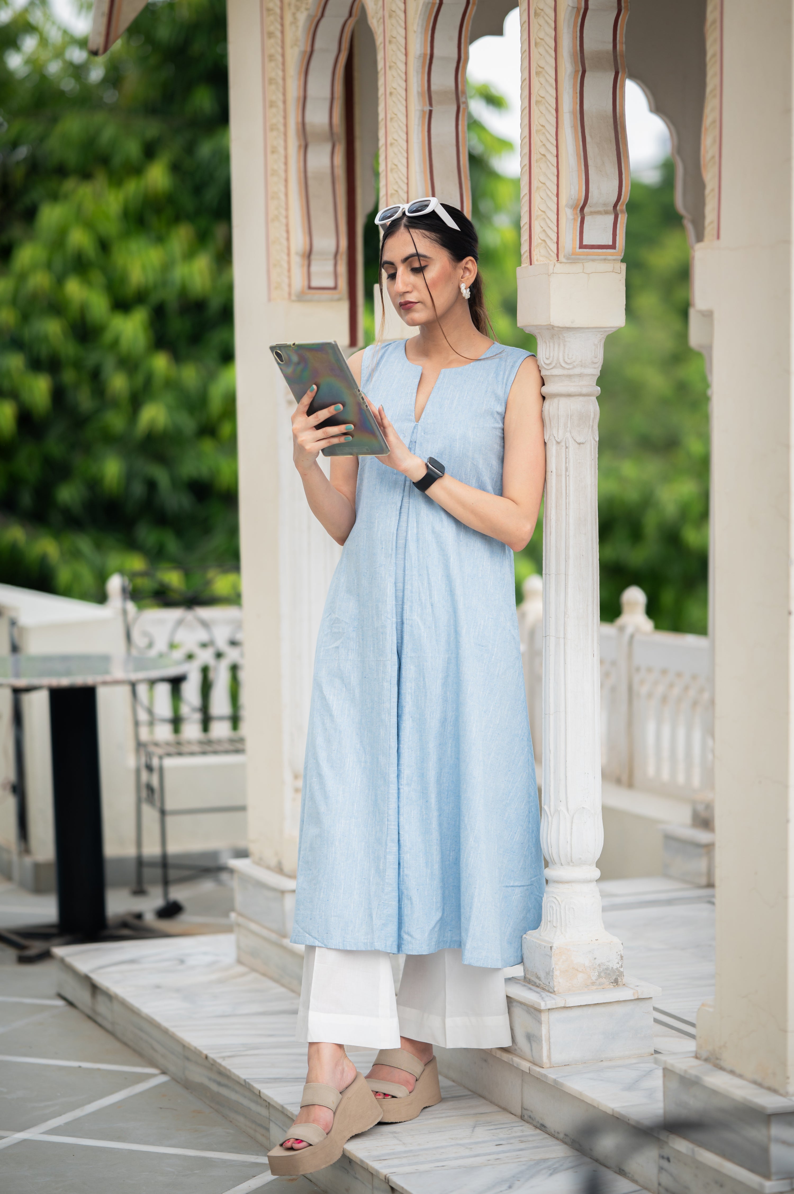 Denim Blue Cotton Set