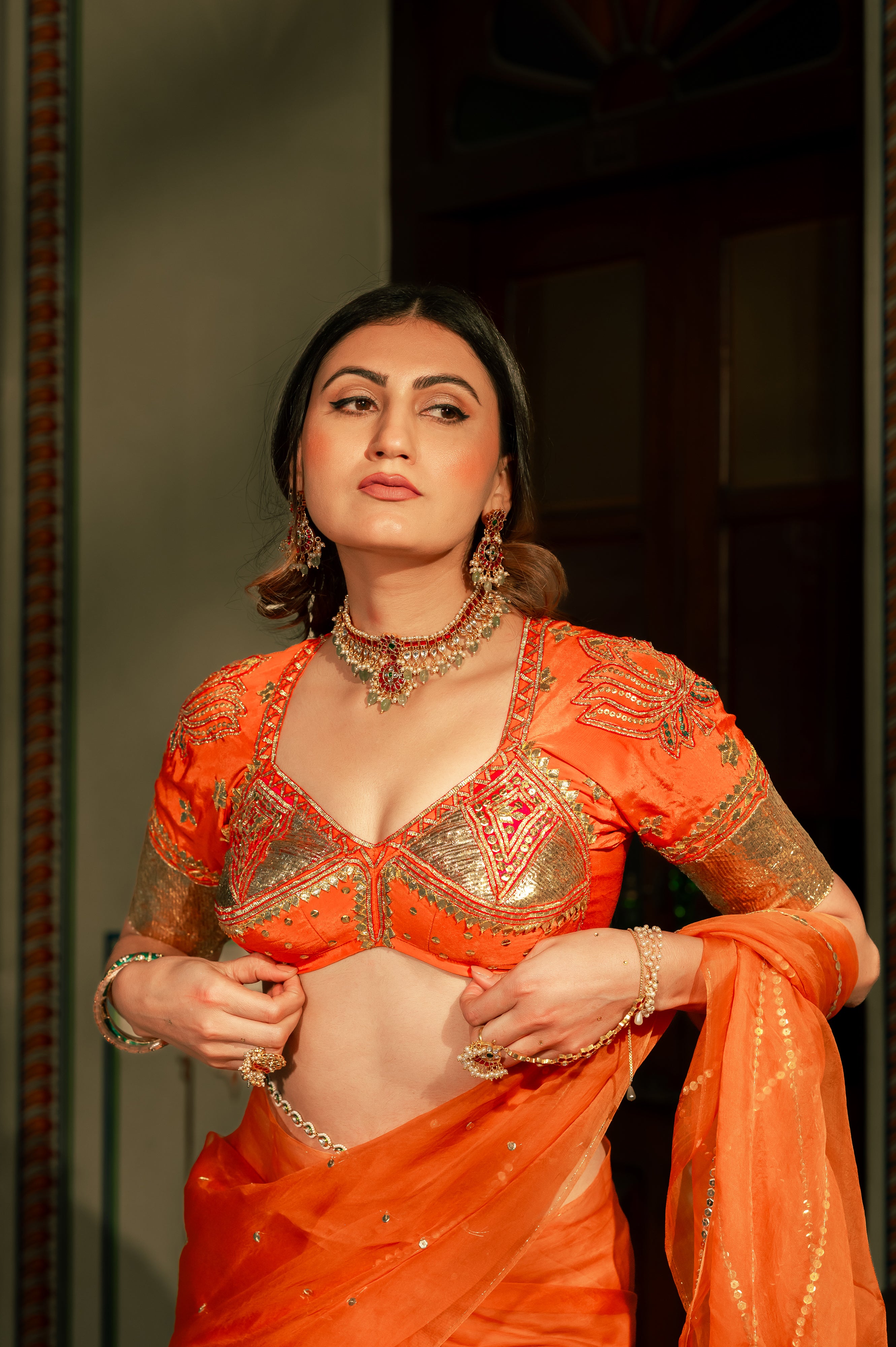 Lotus Aangi Saree set