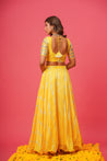 yellow silk lehenga set
