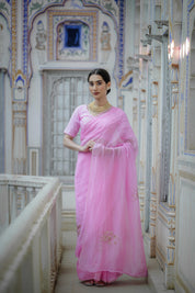 Pearl Pink Buta Saree