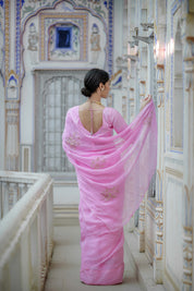 Pearl Pink Buta Saree