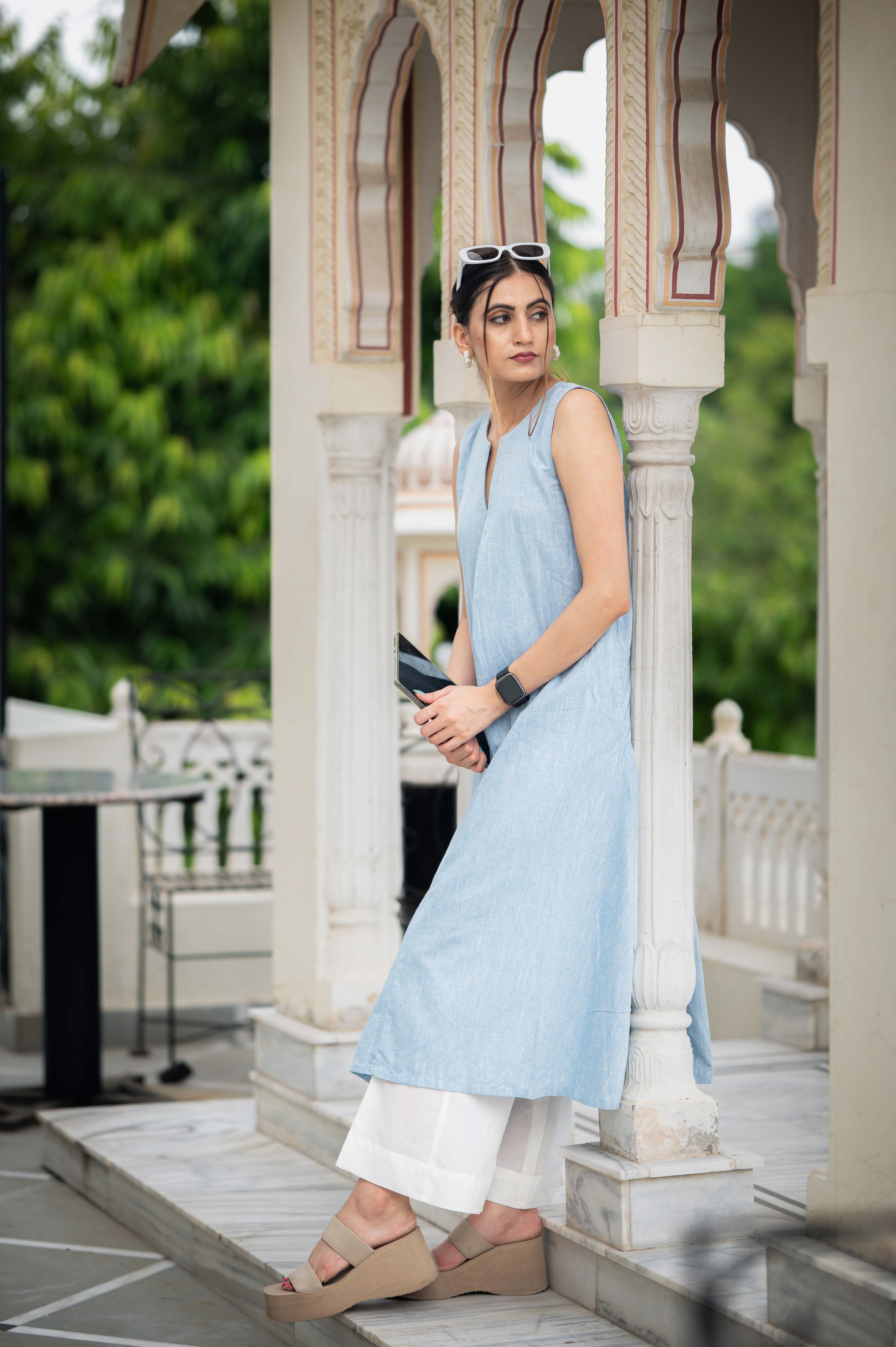 Denim Blue Cotton Set