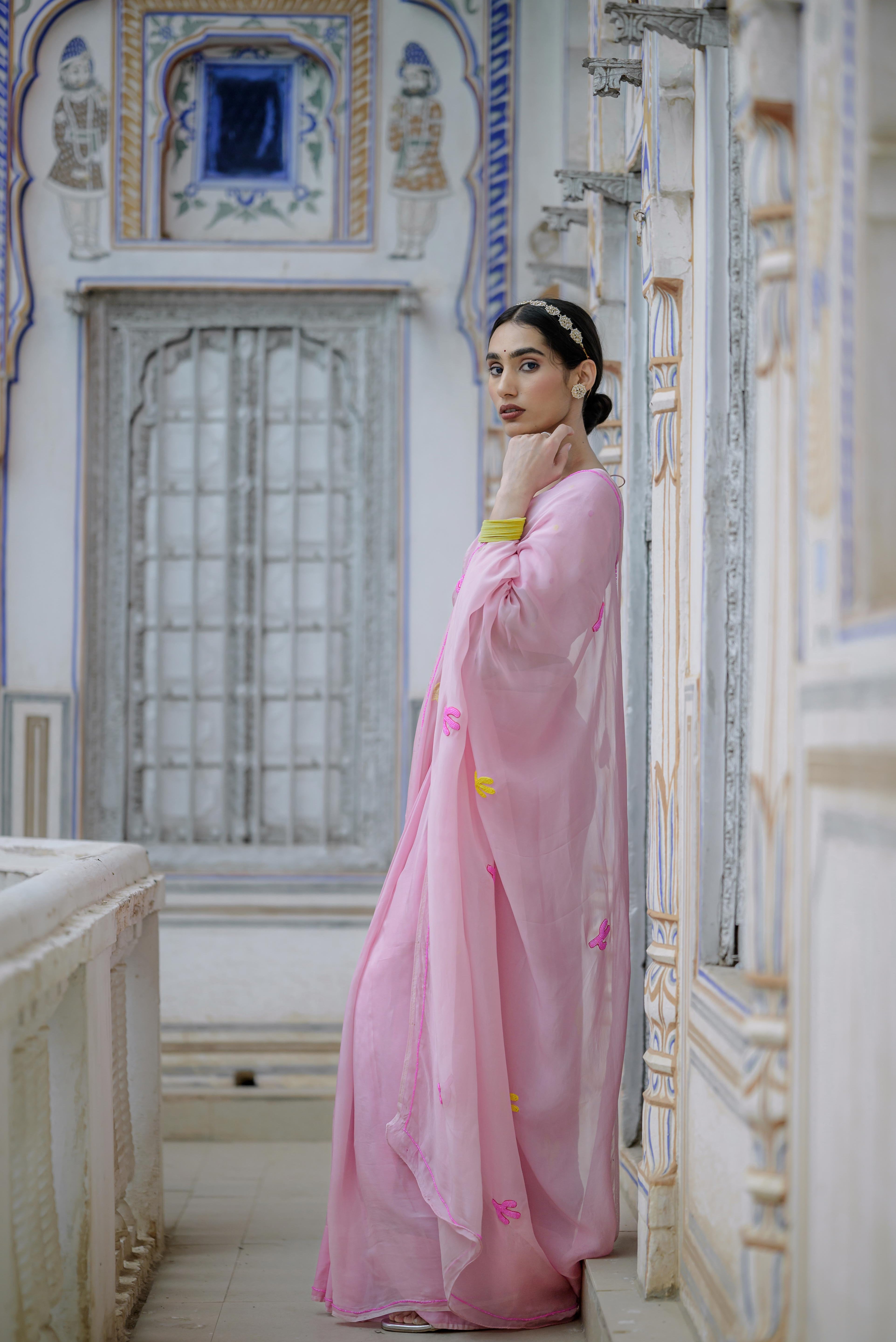 Rajrani Pink Buta Saree