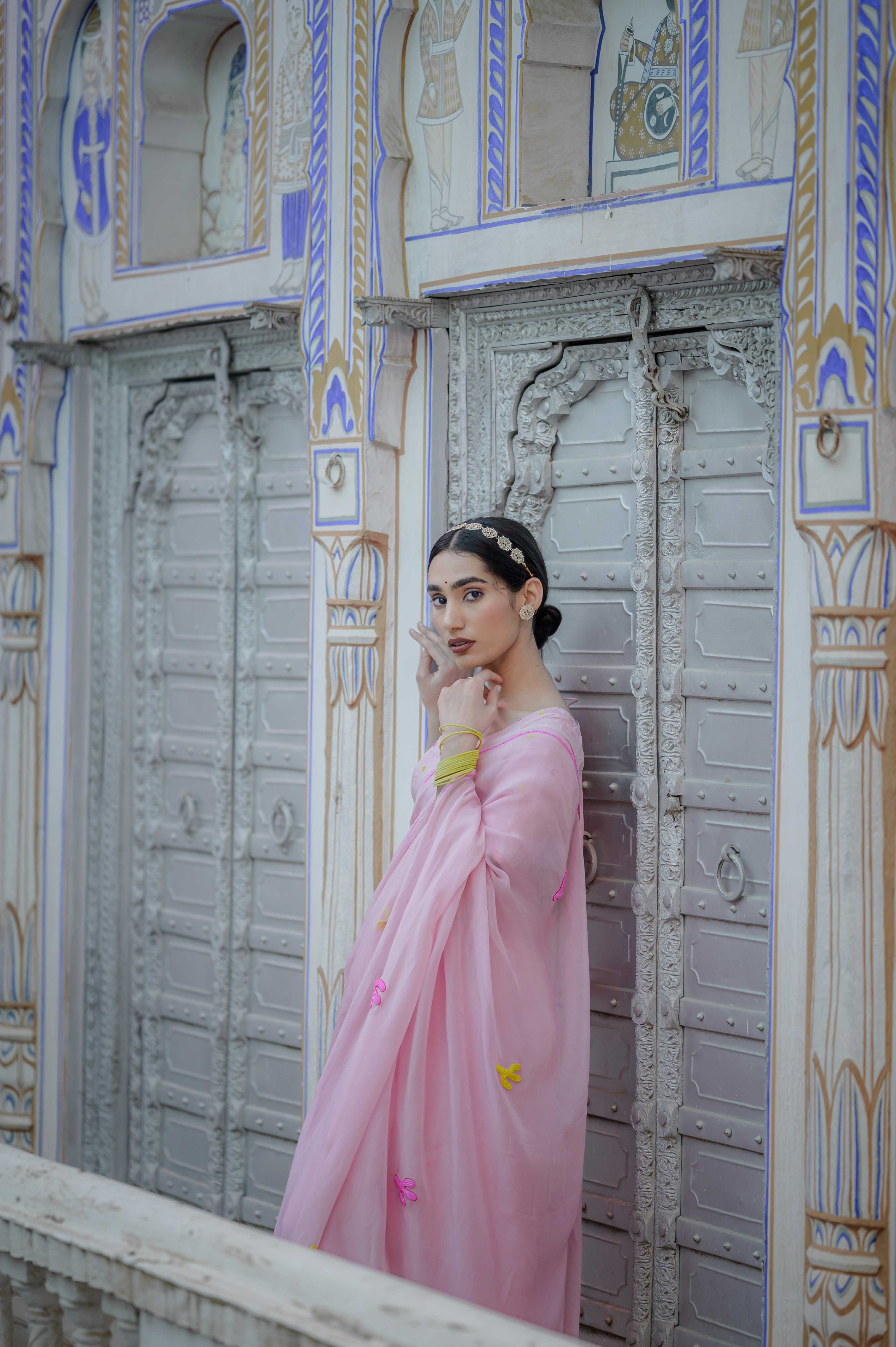 Rajrani Pink Buta Saree