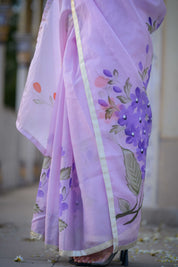Lilac Lily Organza Saree