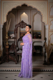 Moh Purple Tari Saree