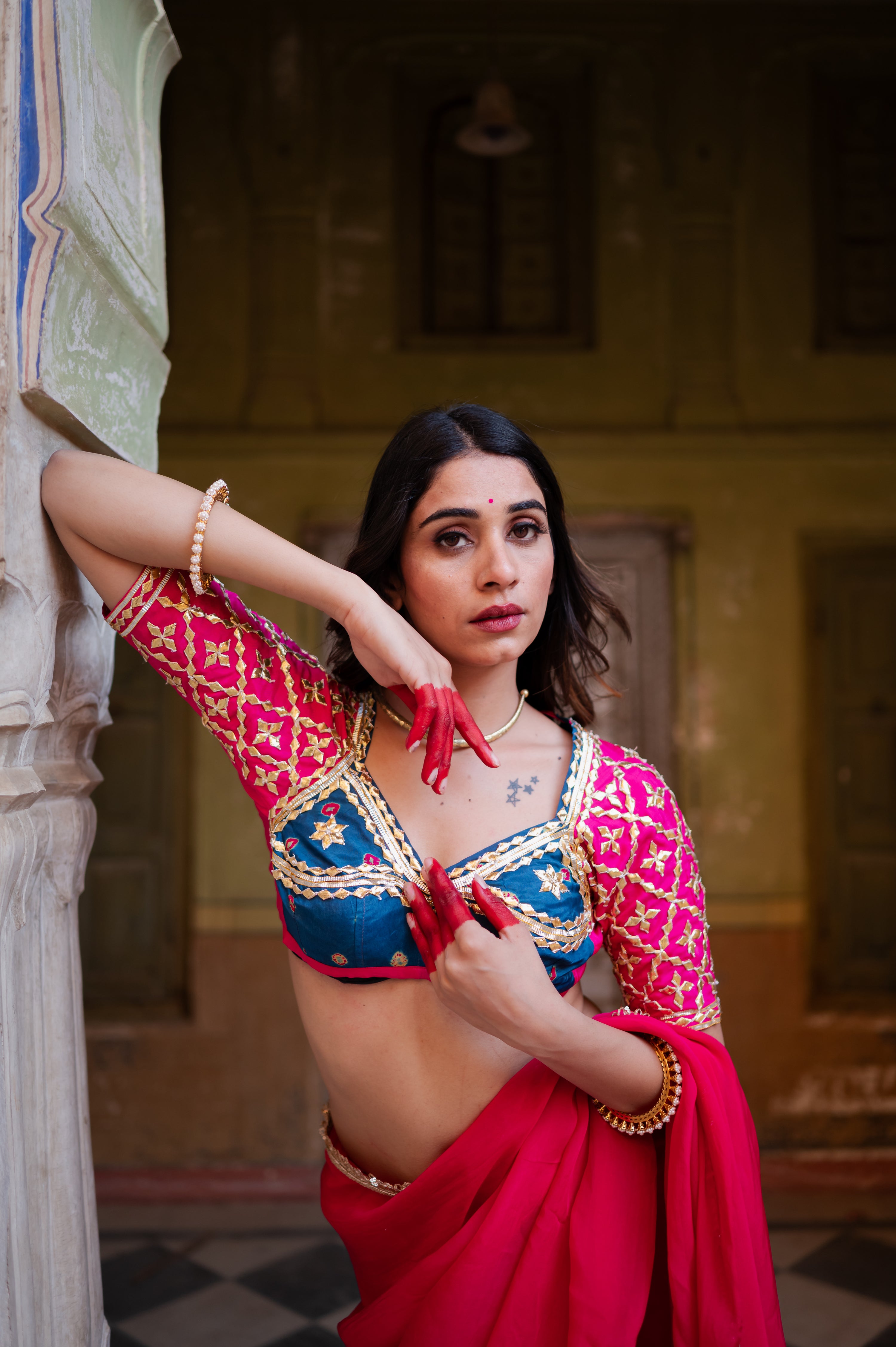 Rangilee Blue Kanchali Blouse
