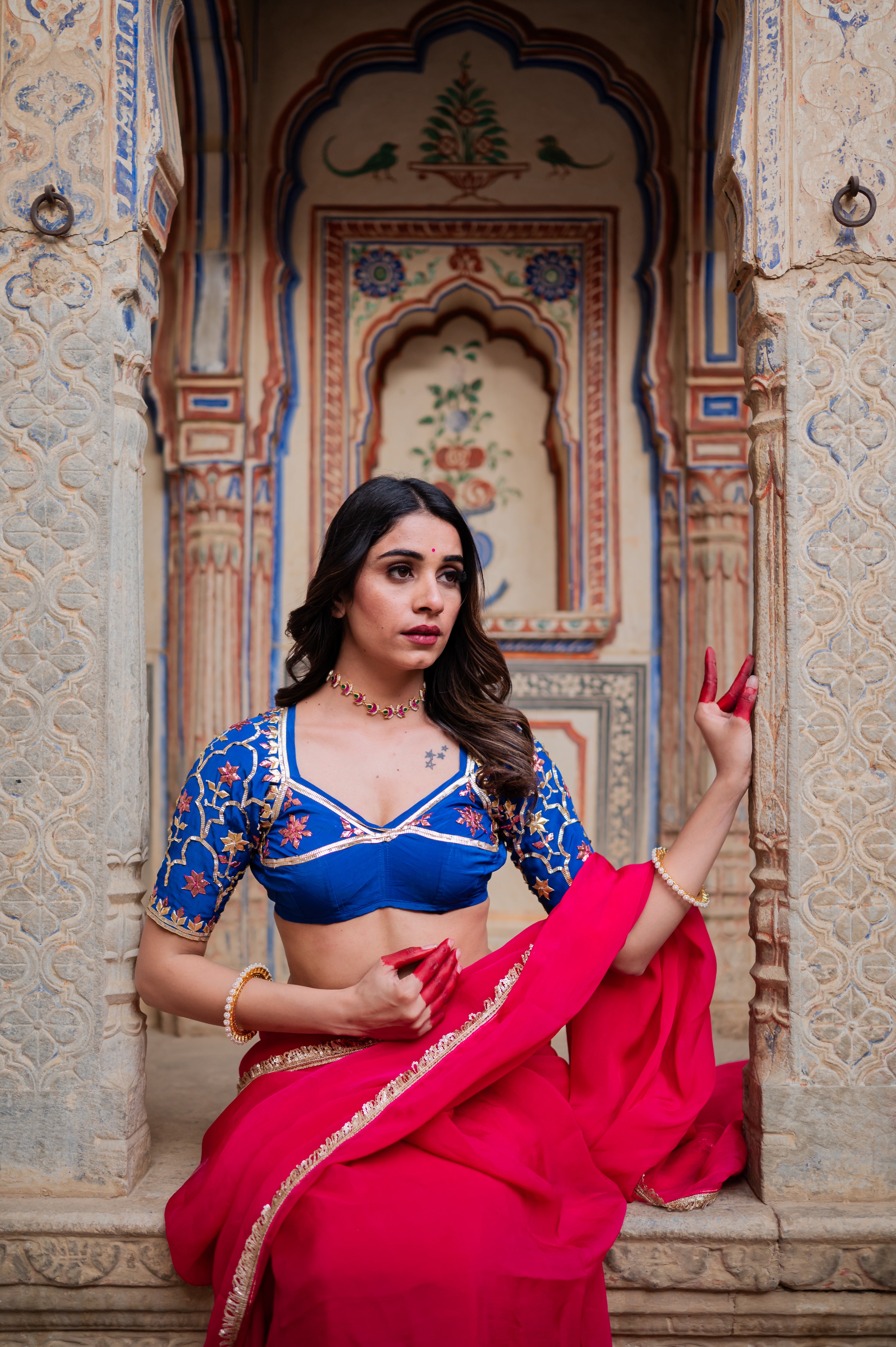 Rangilee Blue Kanchali Blouse