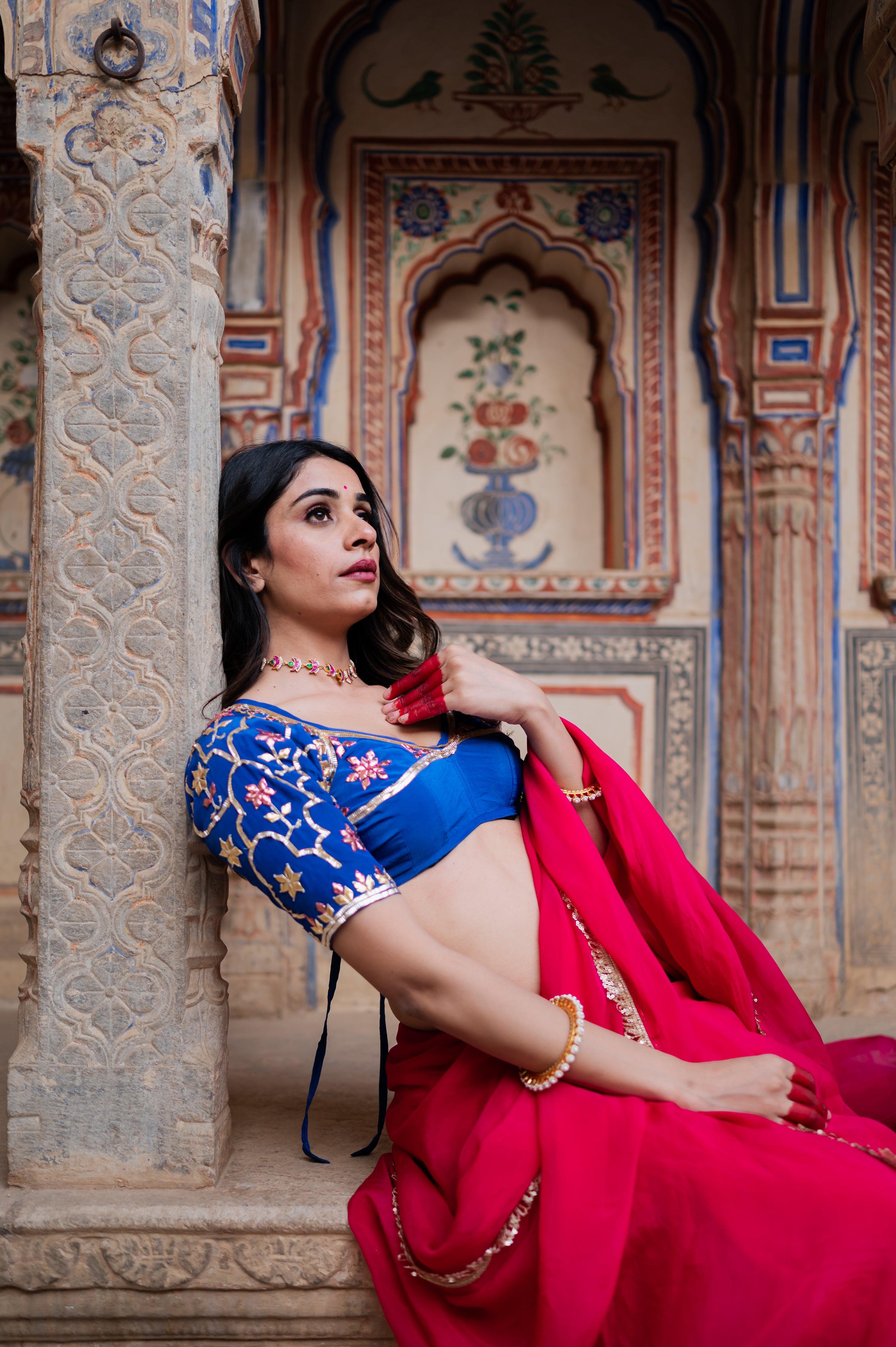 Rangilee Blue Kanchali Blouse