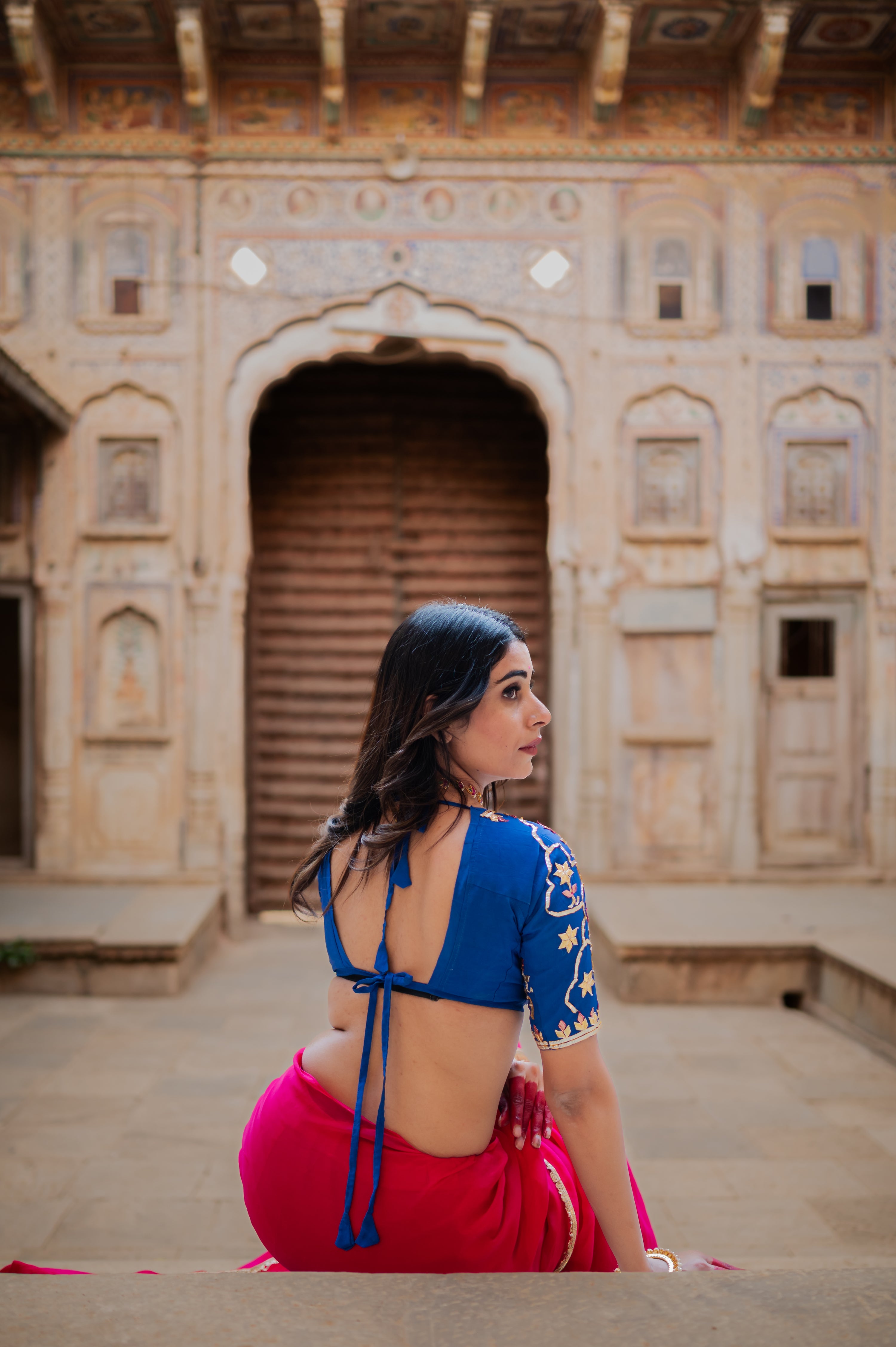 Rangilee Blue Kanchali Blouse