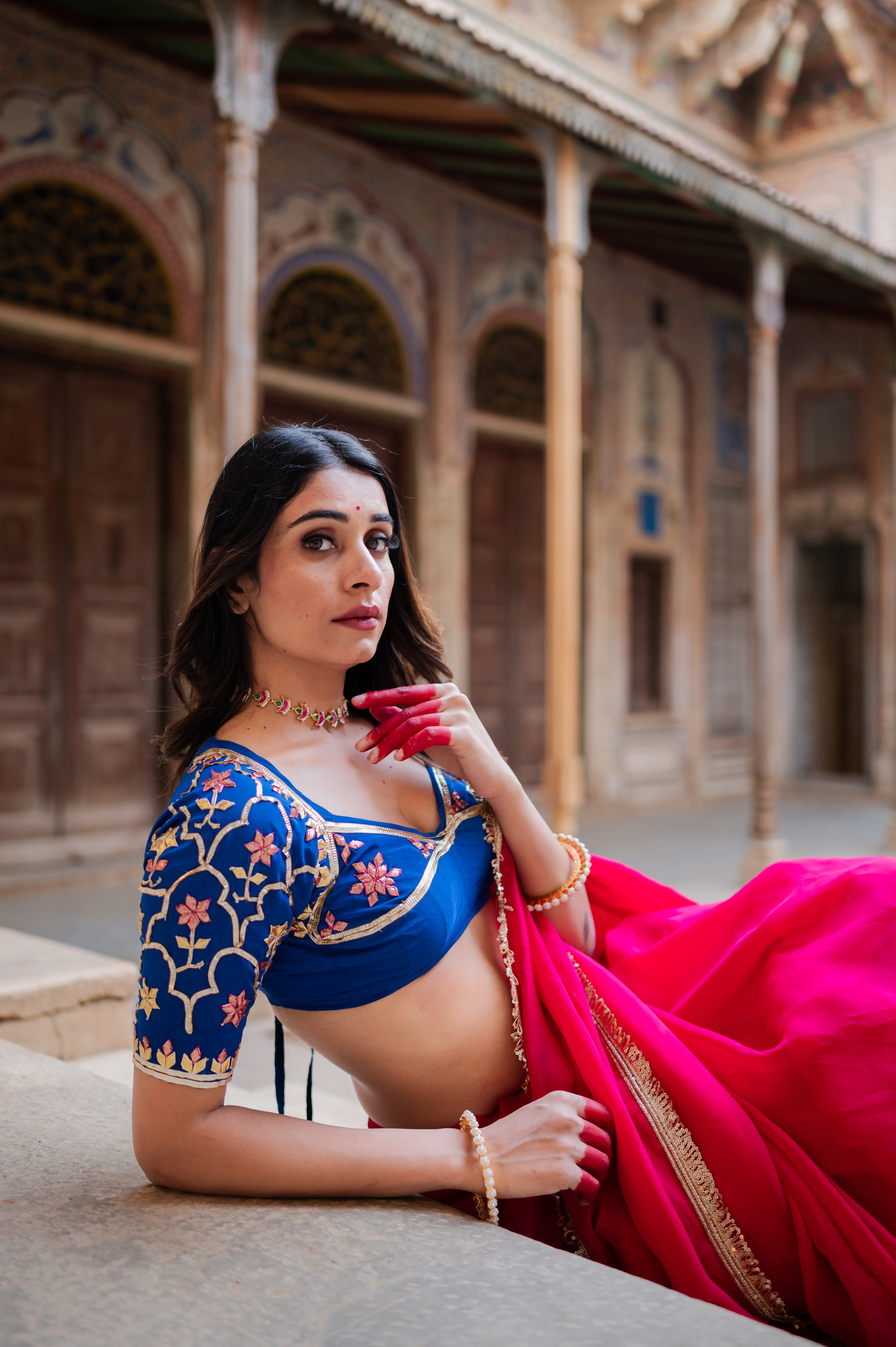 Rangilee Blue Kanchali Blouse