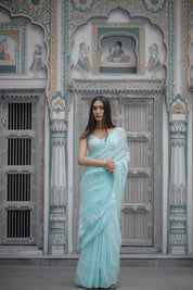 Adhira Blue Tari Saree