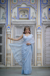 Gahna Blue Tari Saree