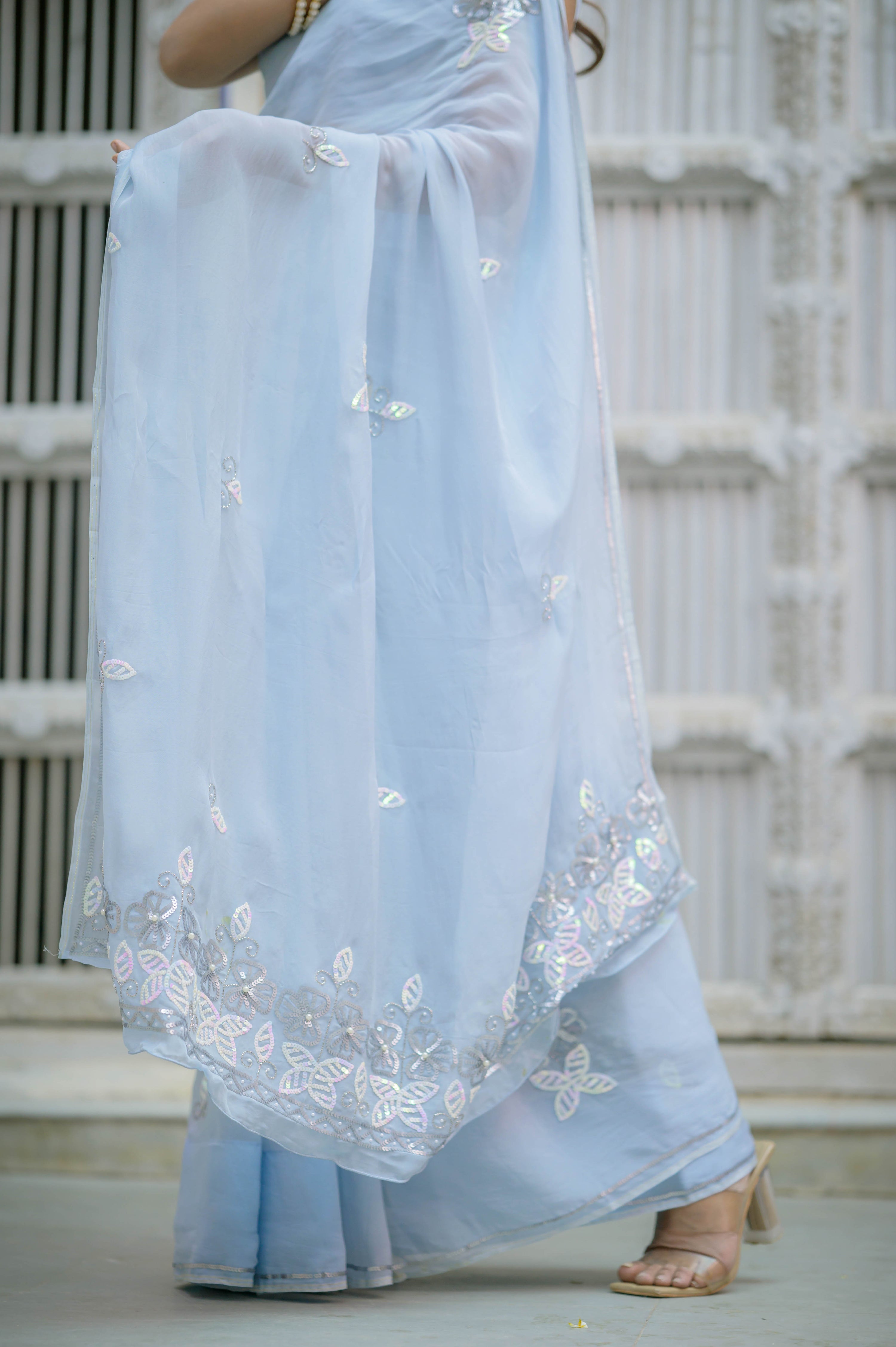 Gahna Blue Tari Saree