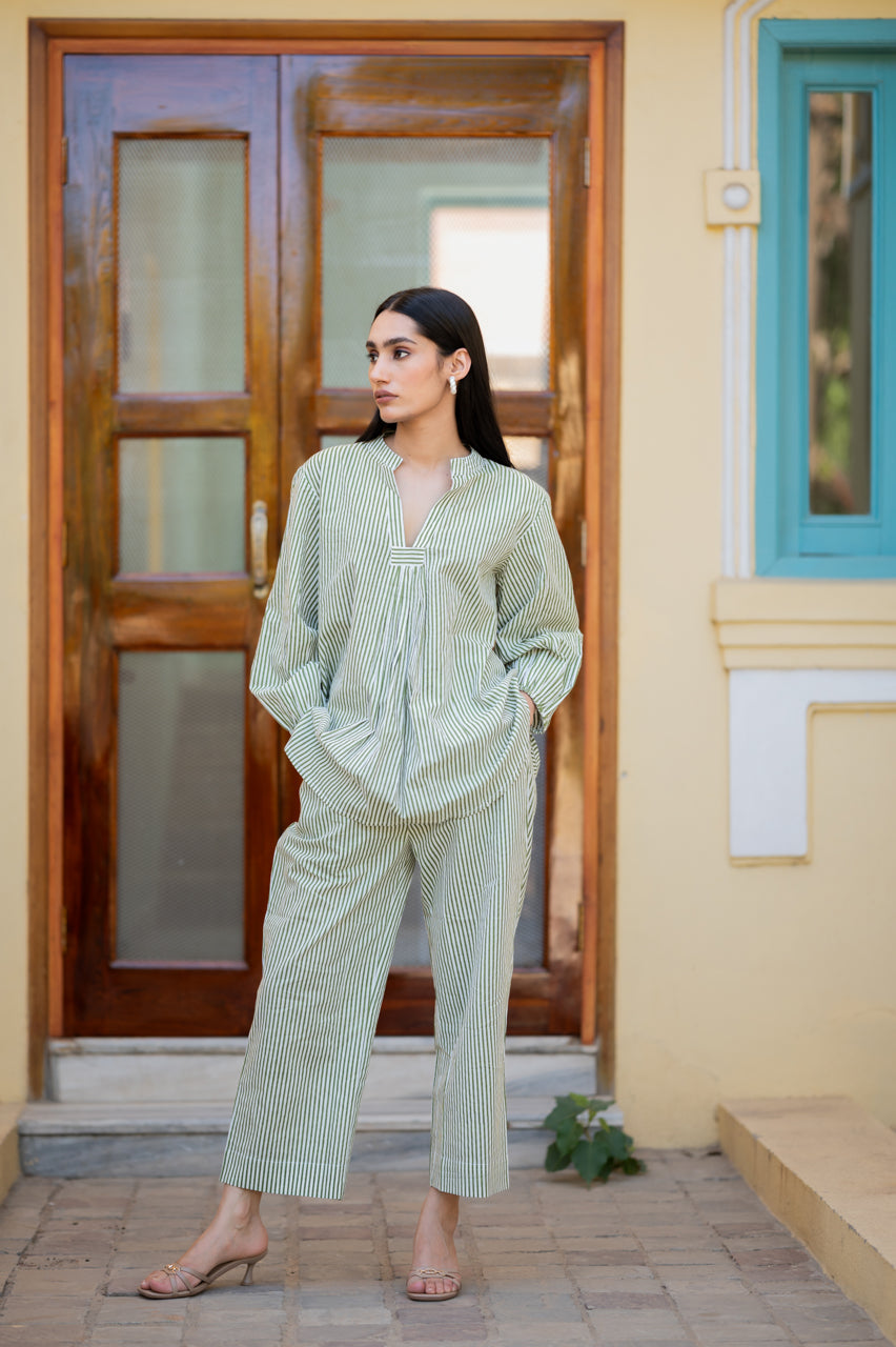 Autumn Bohemian Strips Co-ord Set