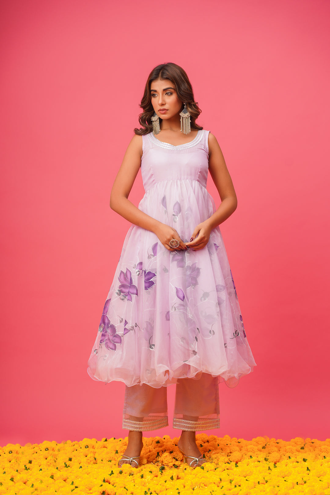 Aahna Handpainted Suit Set