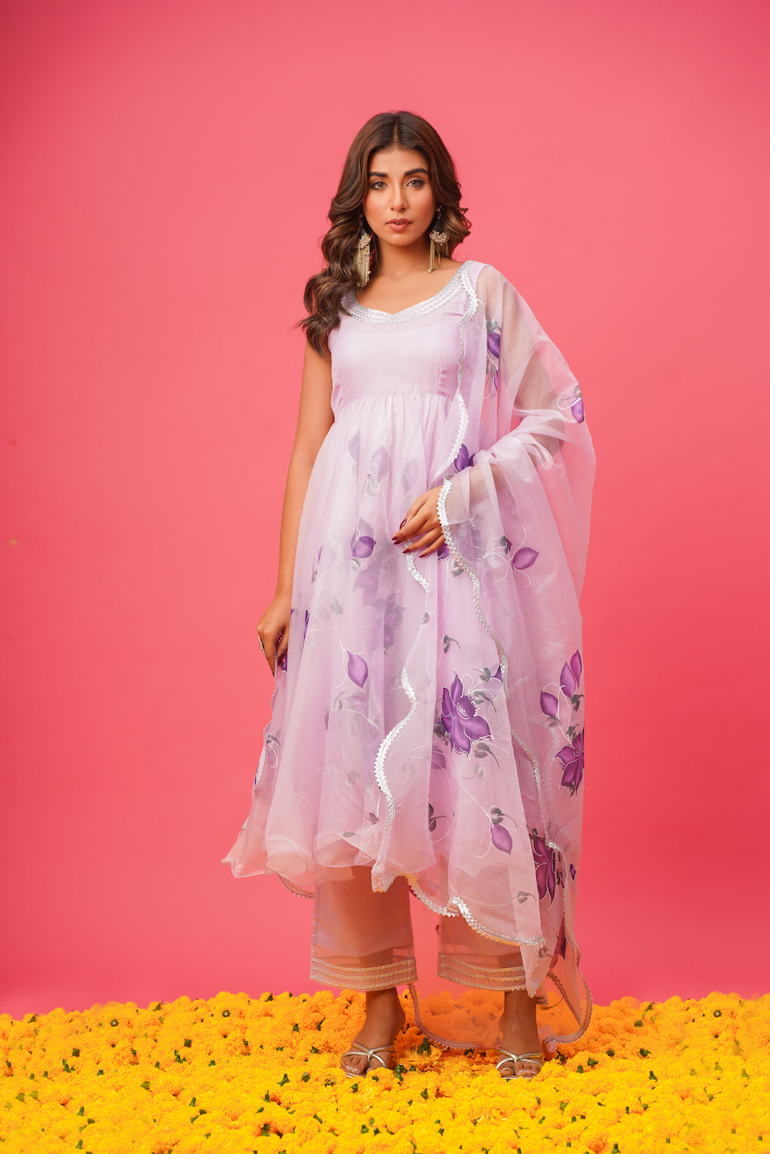 Aahna Handpainted Suit Set