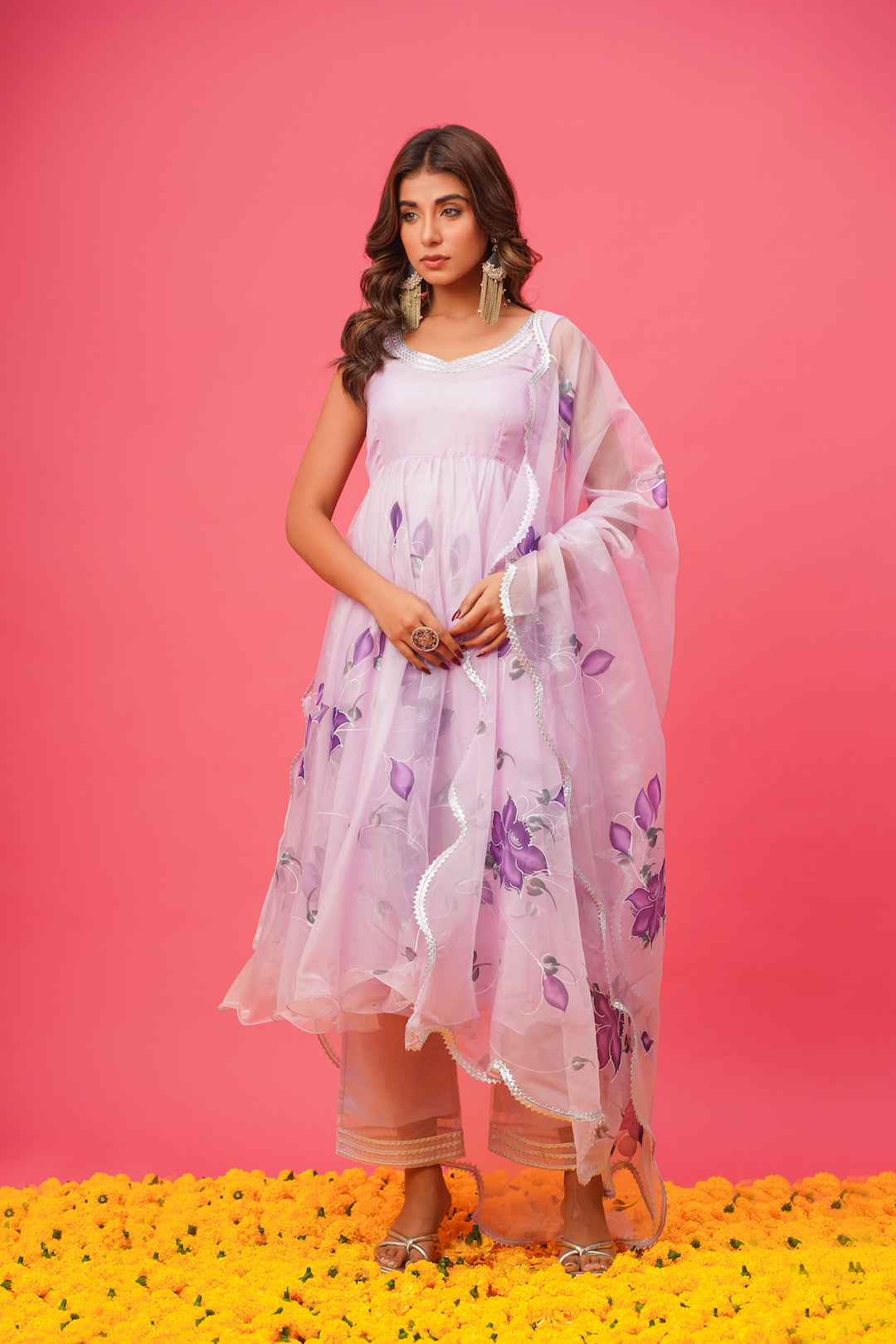 Aahna Handpainted Suit Set