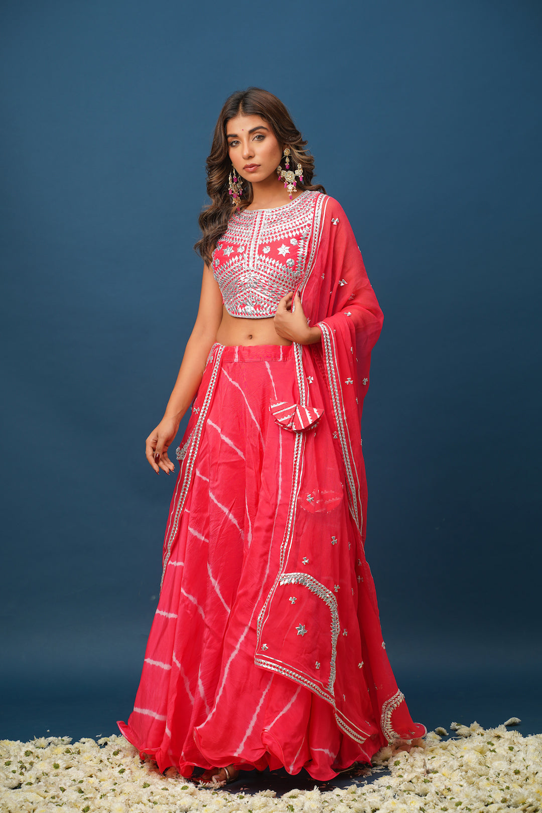 Blush Pink khara Gota Lehenga Set