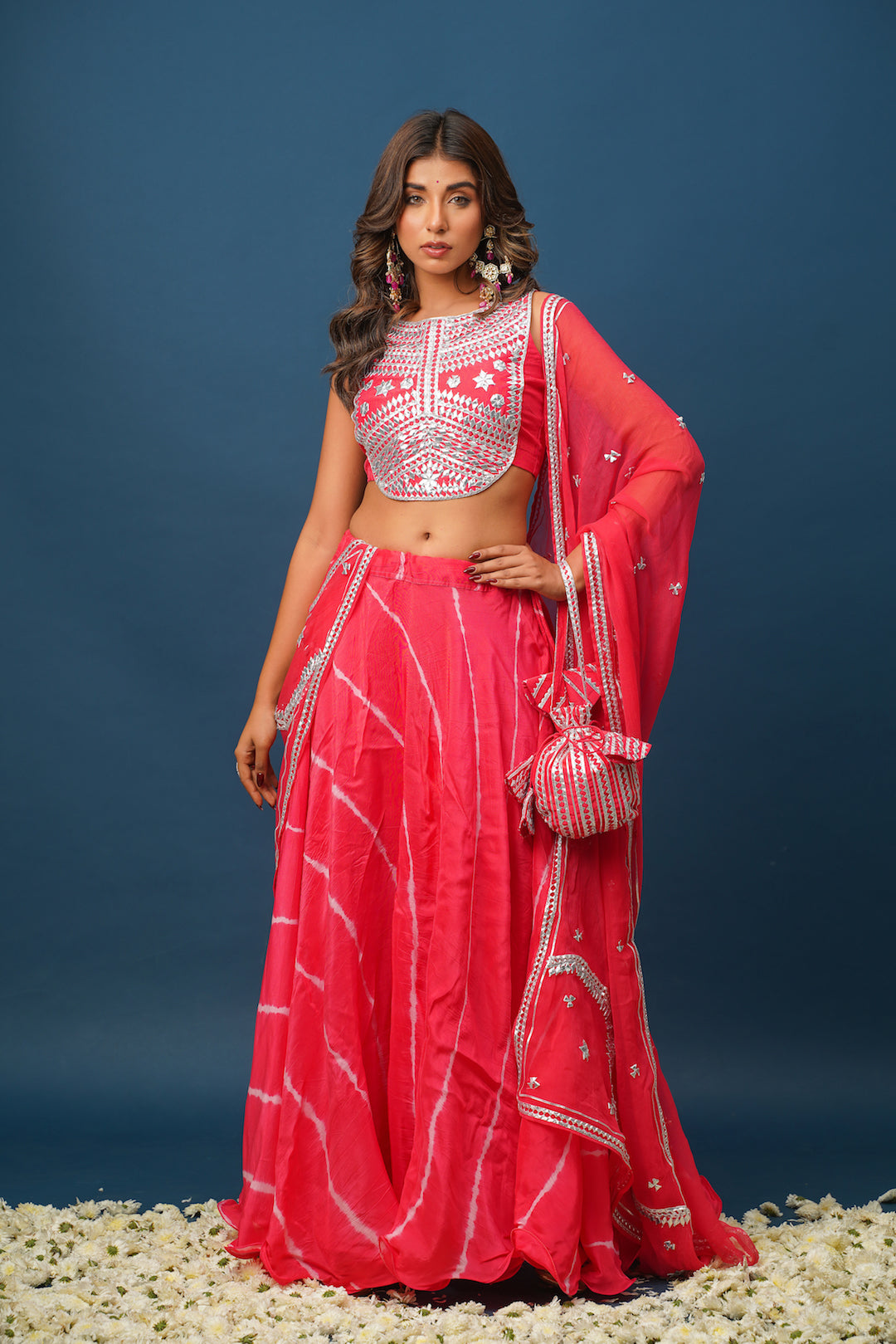 Blush Pink khara Gota Lehenga Set