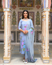 Charcoal Grey Cotton Suit Set