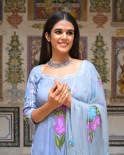 Charcoal Grey Cotton Suit Set