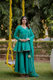 Falak Green Garara Set