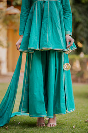 Falak Green Garara Set