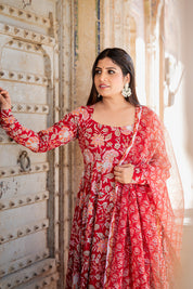 Farah Red Hand Blocked Suit set