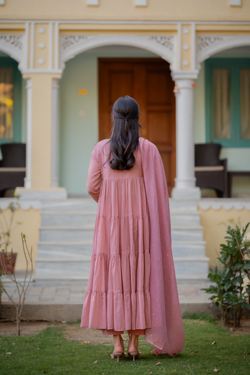 Gazal Sea Pink Suit Set