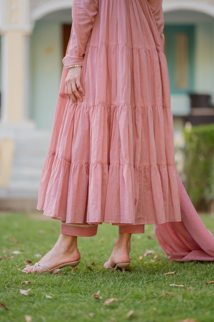 Gazal Sea Pink Suit Set