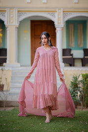 Gazal Sea Pink Suit Set