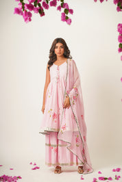 Harini Pink Handpainted Sharara Set