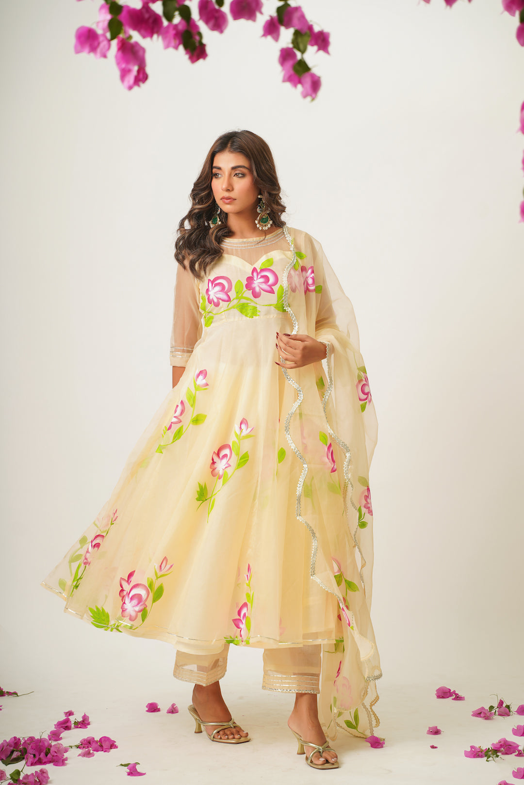 Ivy Cream Handpainted Suit Set