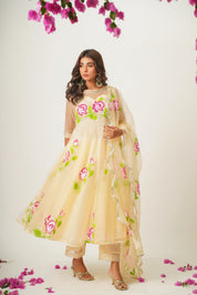 Ivy Cream Handpainted Suit Set