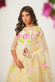 Ivy Cream Handpainted Suit Set