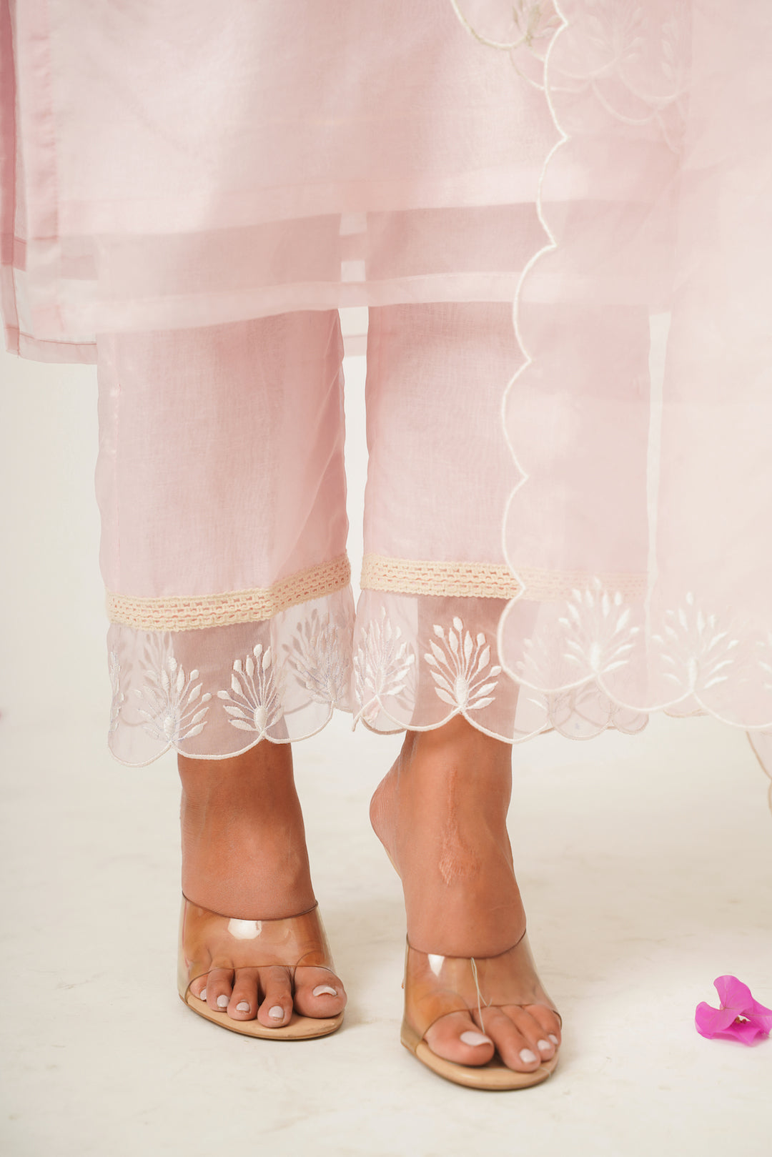 Jiya Blush Pink Organza Suit Set