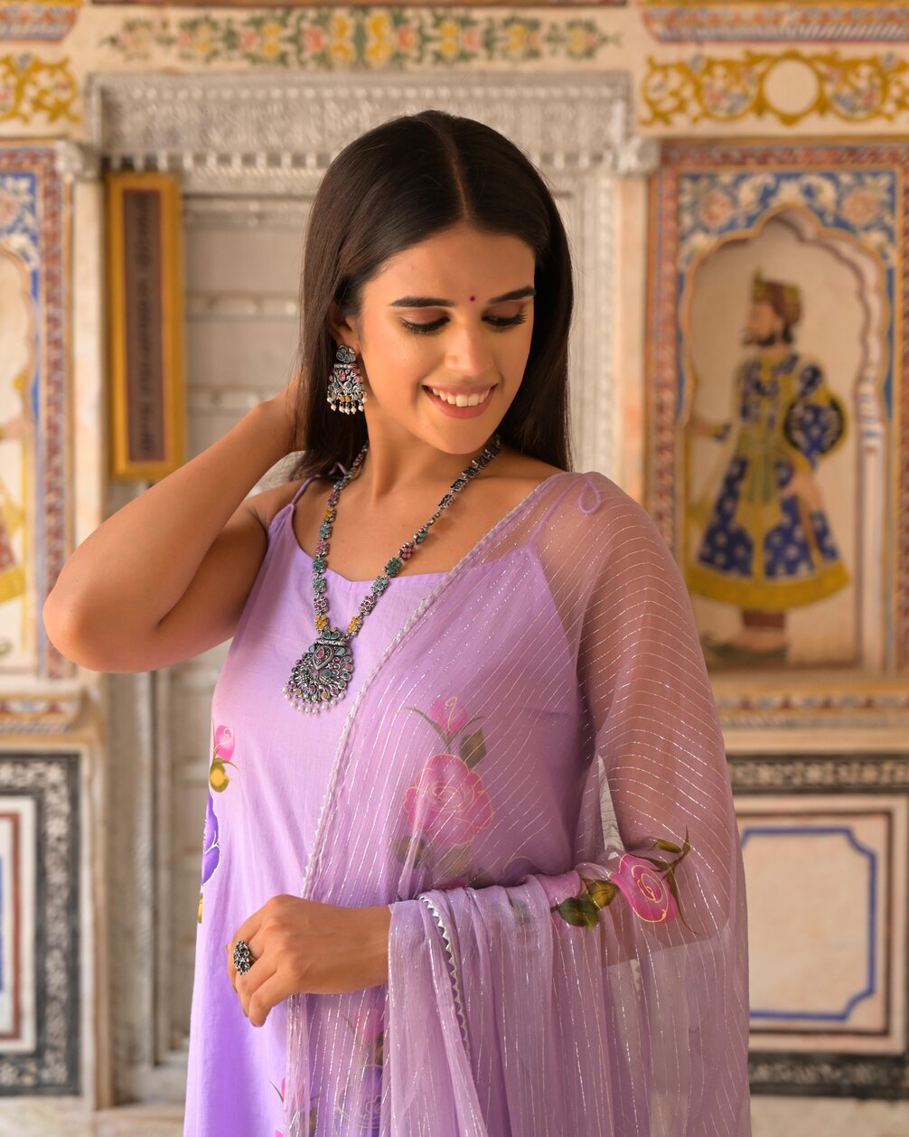 Lavender Cotton Suit Set