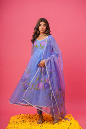 Laila Lavander Handpainted Suit Set