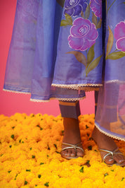 Laila Lavander Handpainted Suit Set