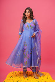 Laila Lavander Handpainted Suit Set