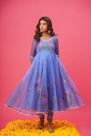 Laila Lavander Handpainted Suit Set